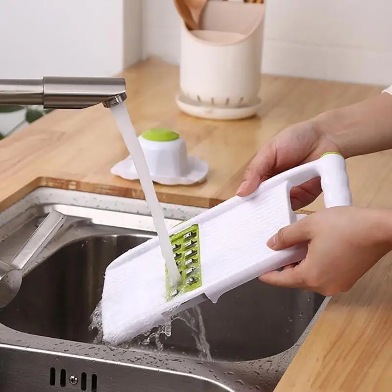 VKTECH 8Pcs/Set Manual Vegetable Fruit Slicer Cutter Stainless Steel Potato Carrot Grater Shredder Garlic Grind Kitchen Tools