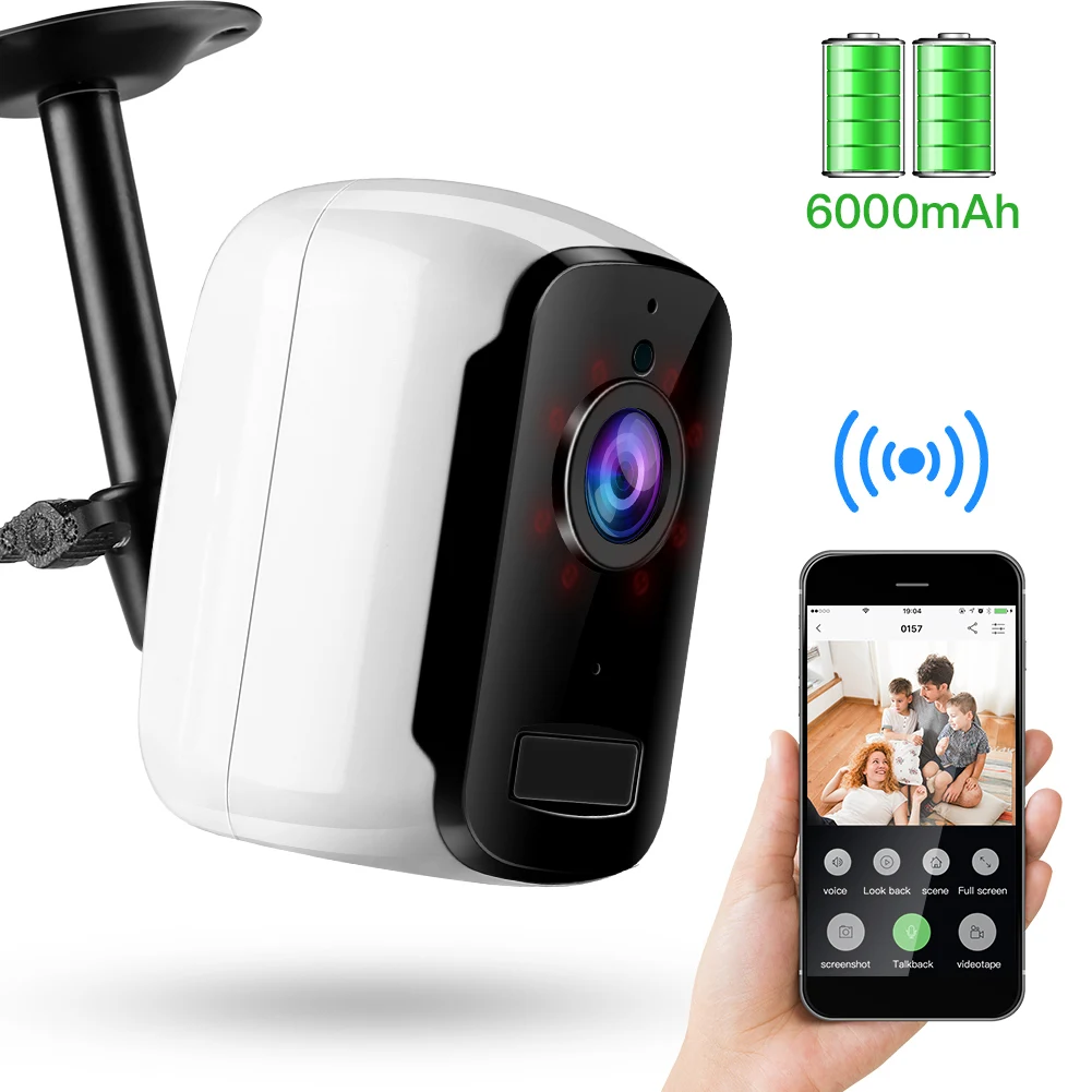 

WiFi Camera 1080P Wireless Home Security Camera with Night Vision Two-way Audio Motion Detection IP65 Waterproof