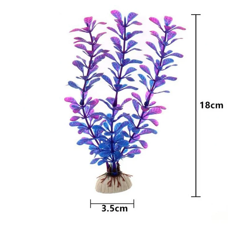 New 37CM artificial underwater plants aquarium fish tank decoration green purple water grass viewing decorations