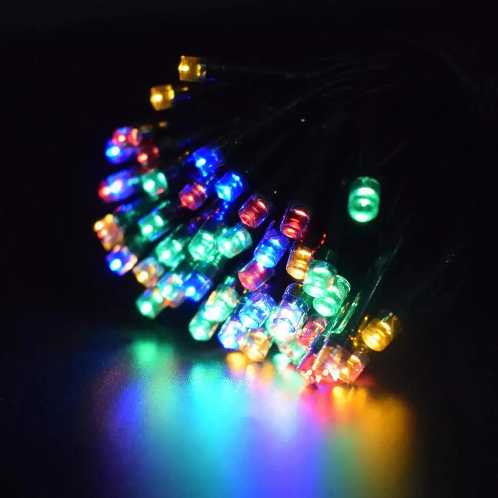 12M 100LED Солнечный Сказочный светильник для рождественских праздников и вечеринок, декор для сада-многоцветная система солнечных панелей