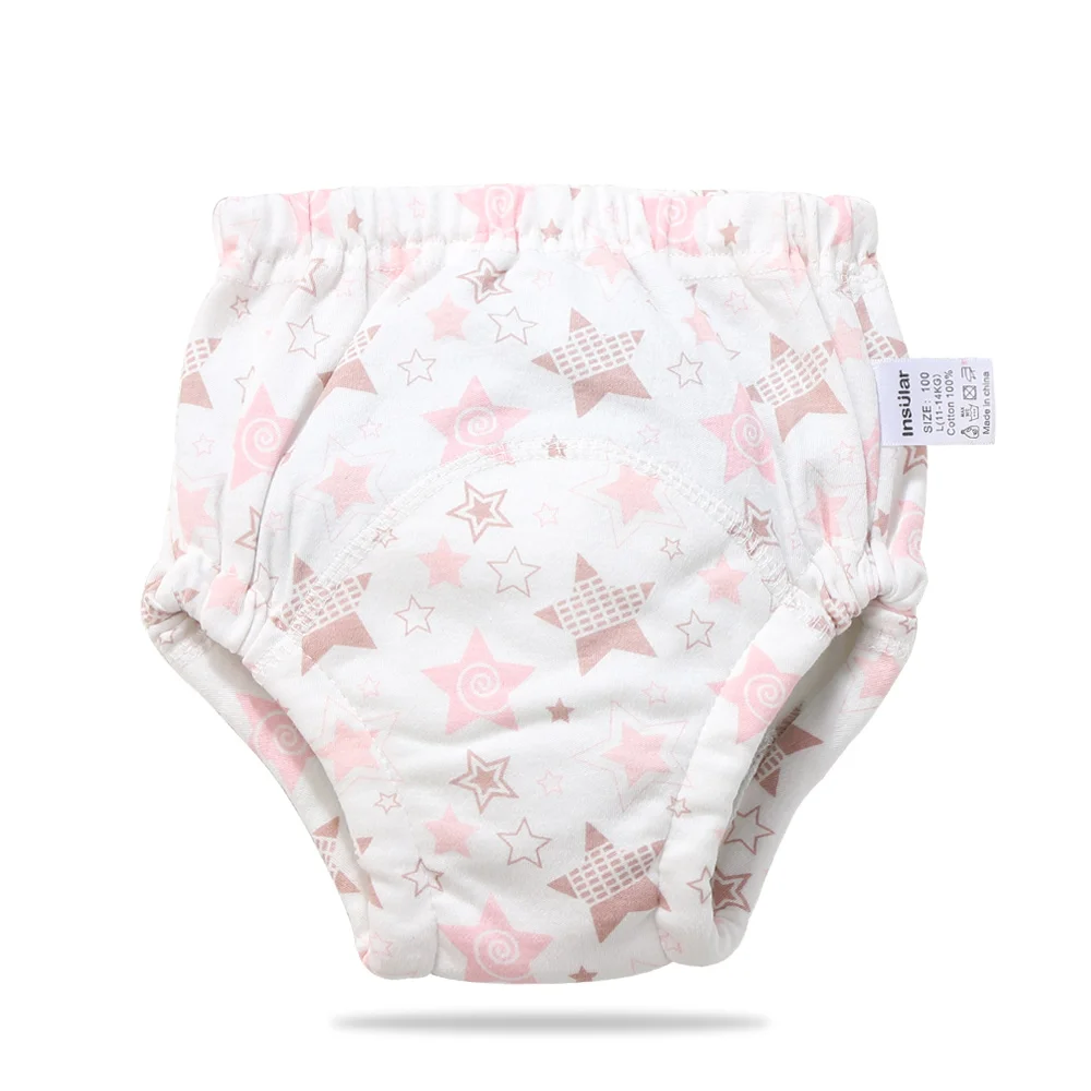 SU2001-09 6 Слои с промежностным углом для новорожденных хлопковые Подгузники тренировочные брюки трусы для новорожденных для многократного пользования подгузники Водонепроницаемый нижнее белье моющаяся сумка для подгузников - Цвет: SU2001-09