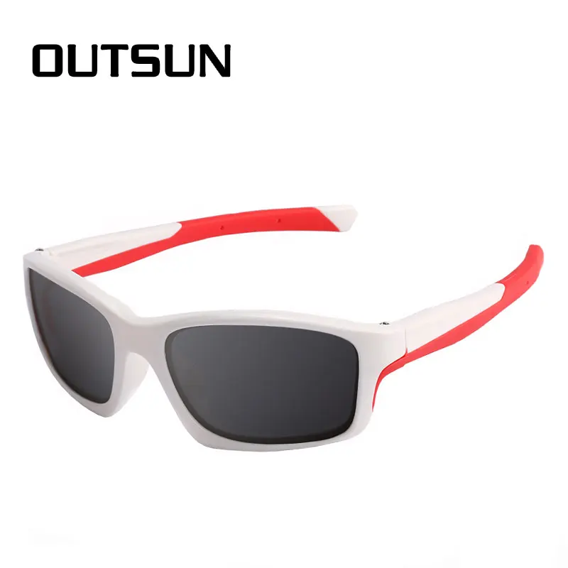 OUTSUN Children Casual Polarized Sunglasses Sport Boys Girls Safety Brand Glasses Tr90 Flexible Rubber Oculos Infantil