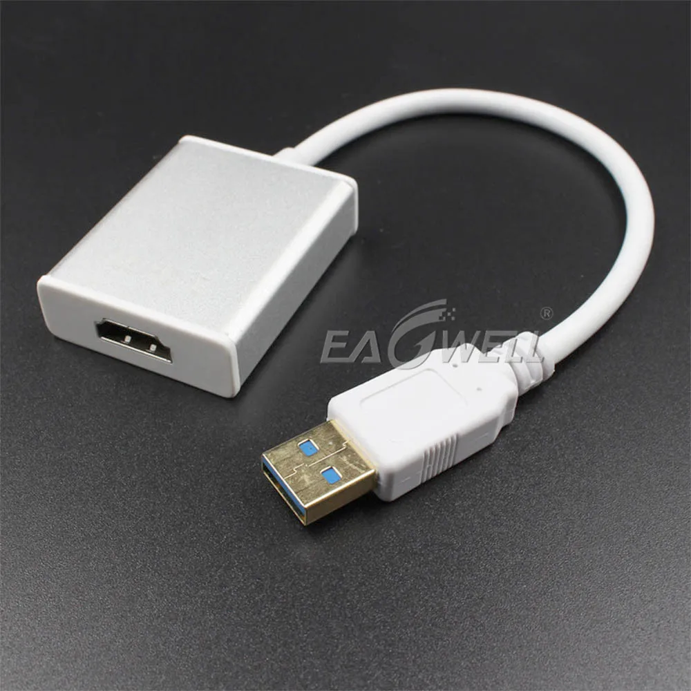 Gray Sliver USB 3,0 к HDMI HD 1080P видеокабель, адаптер конвертер для ПК ноутбука USB к HDMI внешняя видео карта мульти монитор адаптер - Цвет: Gray Sliver