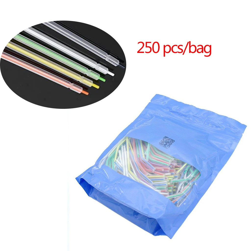 

250 Pcs/Pack Dental Air Water Spray Nozzles Tips Tubes For 3-Way Triple Syringe Disposable Dentist Lab Instrument