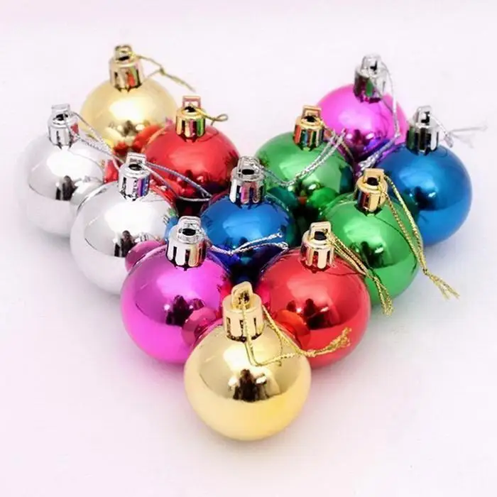 New christmas ball 12Pcs Christmas Tree Ornaments Bright Balls Solid Party Birthday 27g Home, Bar, Restaurant, etc Pcs/Set Dcor