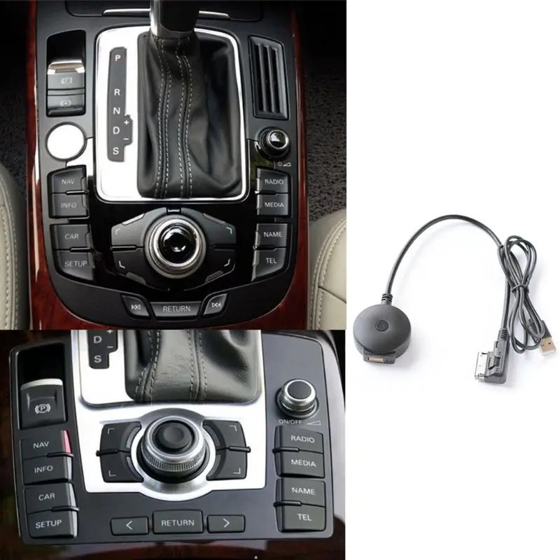 Автомобильный Bluetooth AUX приемник кабель с USB адаптером для VW Audi A4 A5 A6 Q5 Q7 S4 S5 аудио медиа вход AMI MDI интерфейс