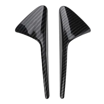 

2pcs Auto 3 Side Molding Protection Cover Exterior Camera Trim Easy Install Body Carbon Fiber Decoration Car For Tesla Model 3