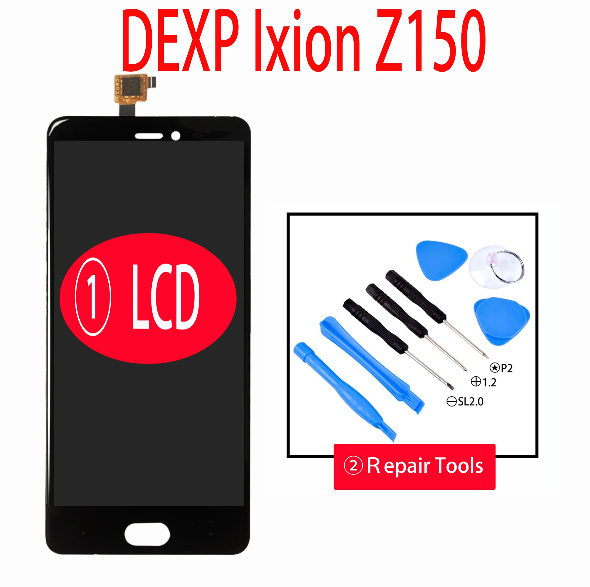 

ORIGINAL 5.0 Inch For DEXP Ixion Z150 LCD Display + Touch Screen Digiziter Assembly For DEXP Z150 With Tools