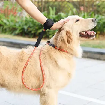 

Stronge Reflective Nylon Dog Harness Leash with Soft Handle Running Tracking Training Rope with Limit Buckle Pet Supply