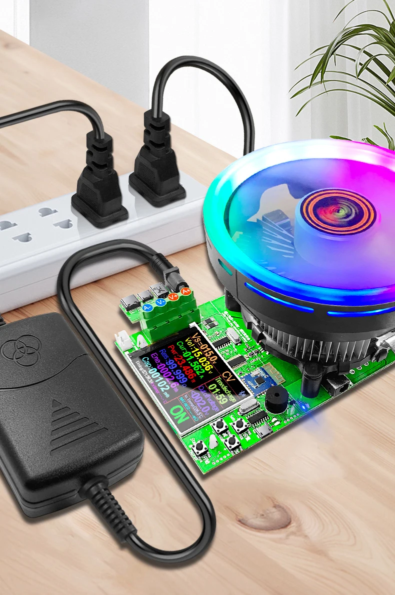 Probador USB de carga electrónica, Monitor de capacidad de batería, descarga, medidor de potencia, 180W, 2,4 pulgadas, CC, APP 18650, DL24P