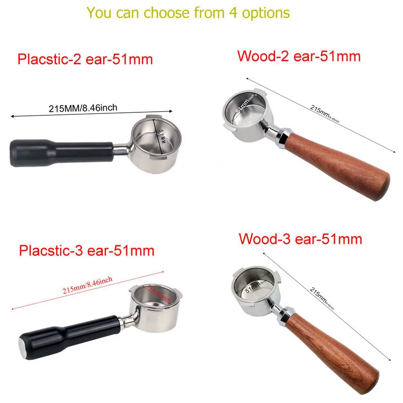 51 мм Нержавеющая сталь Кофе машина без внутренней подошвы держатель фильтра