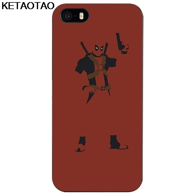 Темно-серый KETAOTAO смешной Дэдпул черный чехол для телефона s для iPhone 4S 5C 5S 6S 7 8 X Plus XR XS Max Чехол Мягкий ТПУ резиновый силиконовый - Цвет: Темно-серый