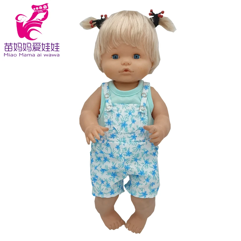 For 40 Cm Nenuco Doll Clothes 17 Inch Baby Doll Flower Shirt Pants Toys Clothing