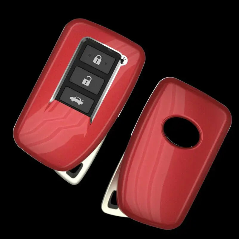 Red 1 шт. автомобильный умный ввод ABS ключ крышка чехол Брелок корпус держатель для Lexus RX IS GS LS SC NX - Название цвета: Red