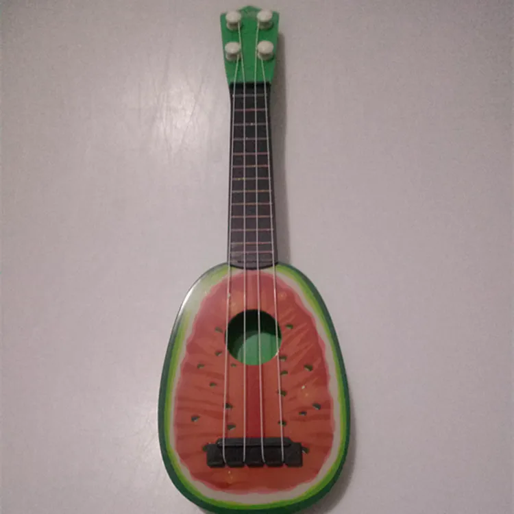 Детская развивающая музыкальная игрушка инструменты мини-модель укулеле четырехструнная фруктовая маленькая гитара 36 см