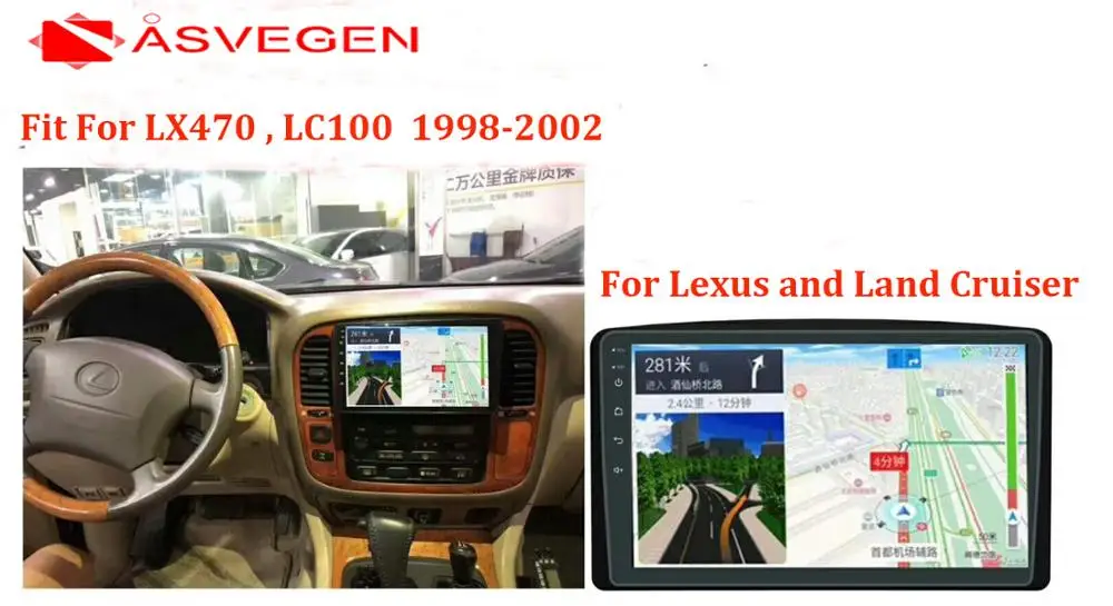 

Car Multimedia Player For Lexus LX470 / For Toyota Land Cruiser LC100 1998-2002 Car Vertical GPS Audio Radio Stero Navi Player
