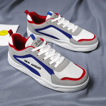 

Brand Men Sneakers Fashion Casual Shoes High Quality PU+air Mesh Shoes Man Loafers Low-top Breathable Male Trainers Promotion