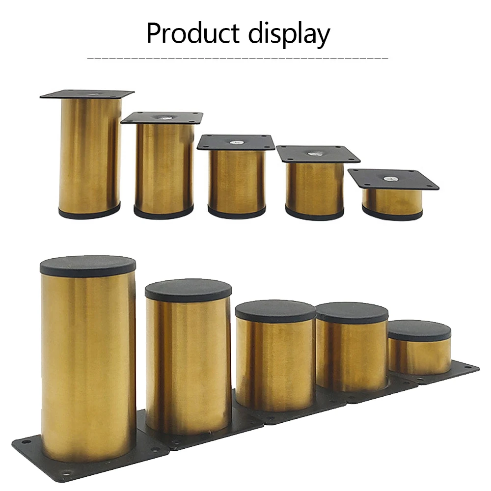 Description Picture 5 of item4pcs Metal Furniture Legs Black Stainless Steel Sofa Replacement Feet for Bathroom Cabinet Dresser Bed Coffee Table Feet Fitting