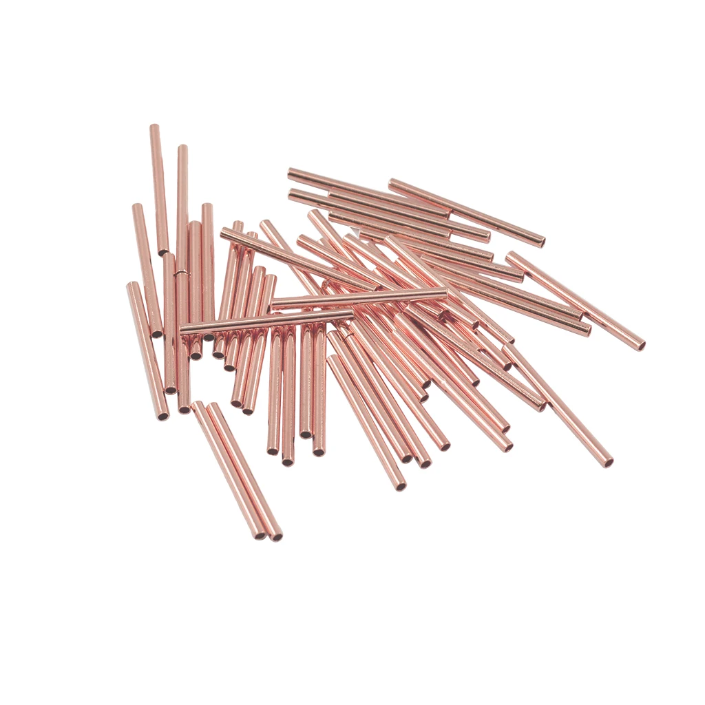 50pcs silver color/Rose Gold Tube Spacer Beads Tube Connector Jewelry Findings