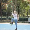 2022 New Wooden Rungs PE Rope Ladder Children Climbing Toy Kids Fitness Sport Rope Swing 5
