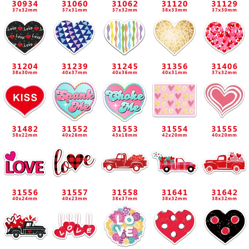 30 шт Vanlentine's day мультяшный персонаж плоское украшение из смолы PR 30934