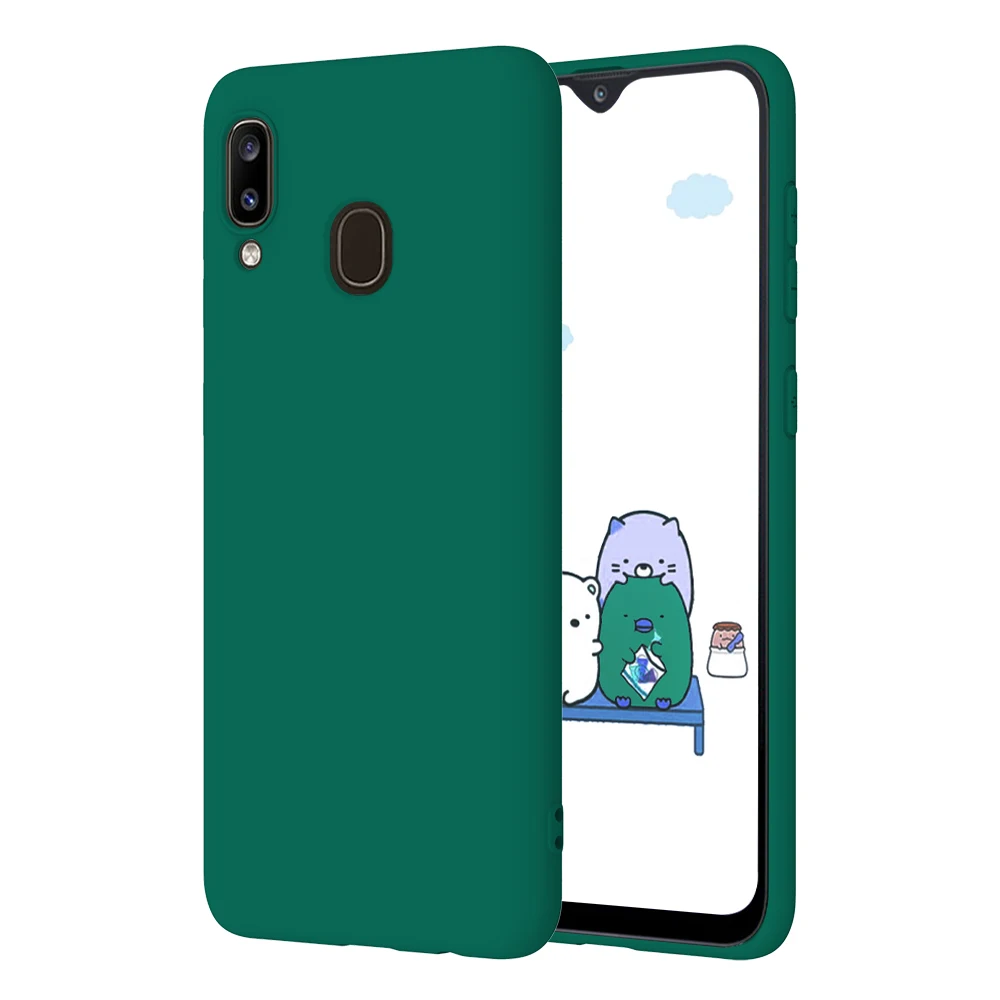 Soft Matte Silicone TPU Phone Case - Solid Color Protective Cover