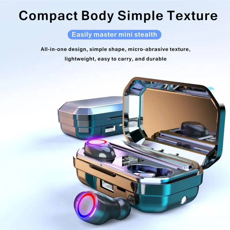 TWS Earphone Wireless Headphones with Microphone Sports Waterproof Bluetooth Headphones Touch Control Music Earbuds Headsets