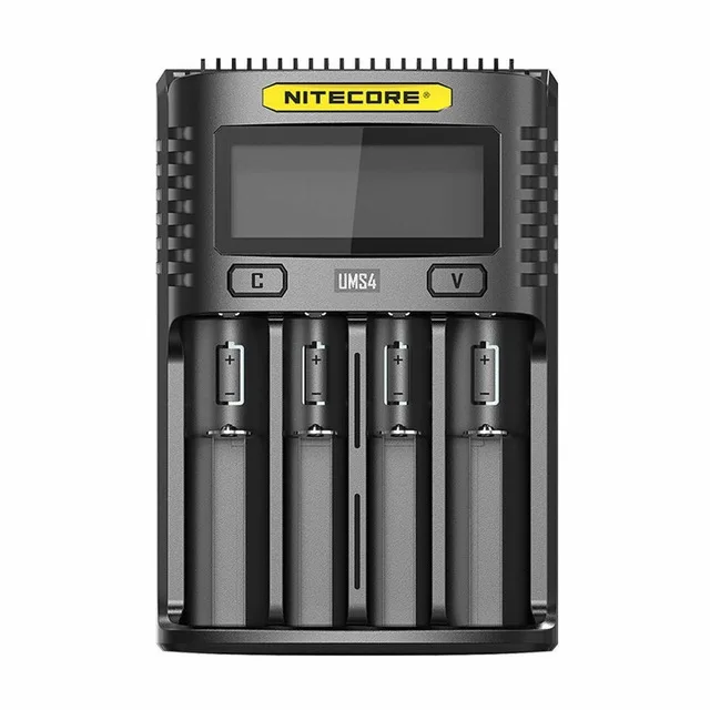 NITECORE UMS2 UMS4 UM2 UM4 SC4 интеллигентая(ый) QC Зарядное устройство для 18650 16340 21700 20700 22650 26500 18350 aa aaa Батарея Зарядное устройство - Цвет: UMS4
