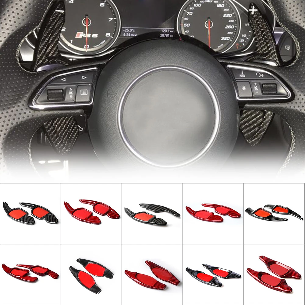 Carbon Fiber Steering Wheel Shift Paddle Extension For Audi A3 A4 A4L A5 A8 S5 O