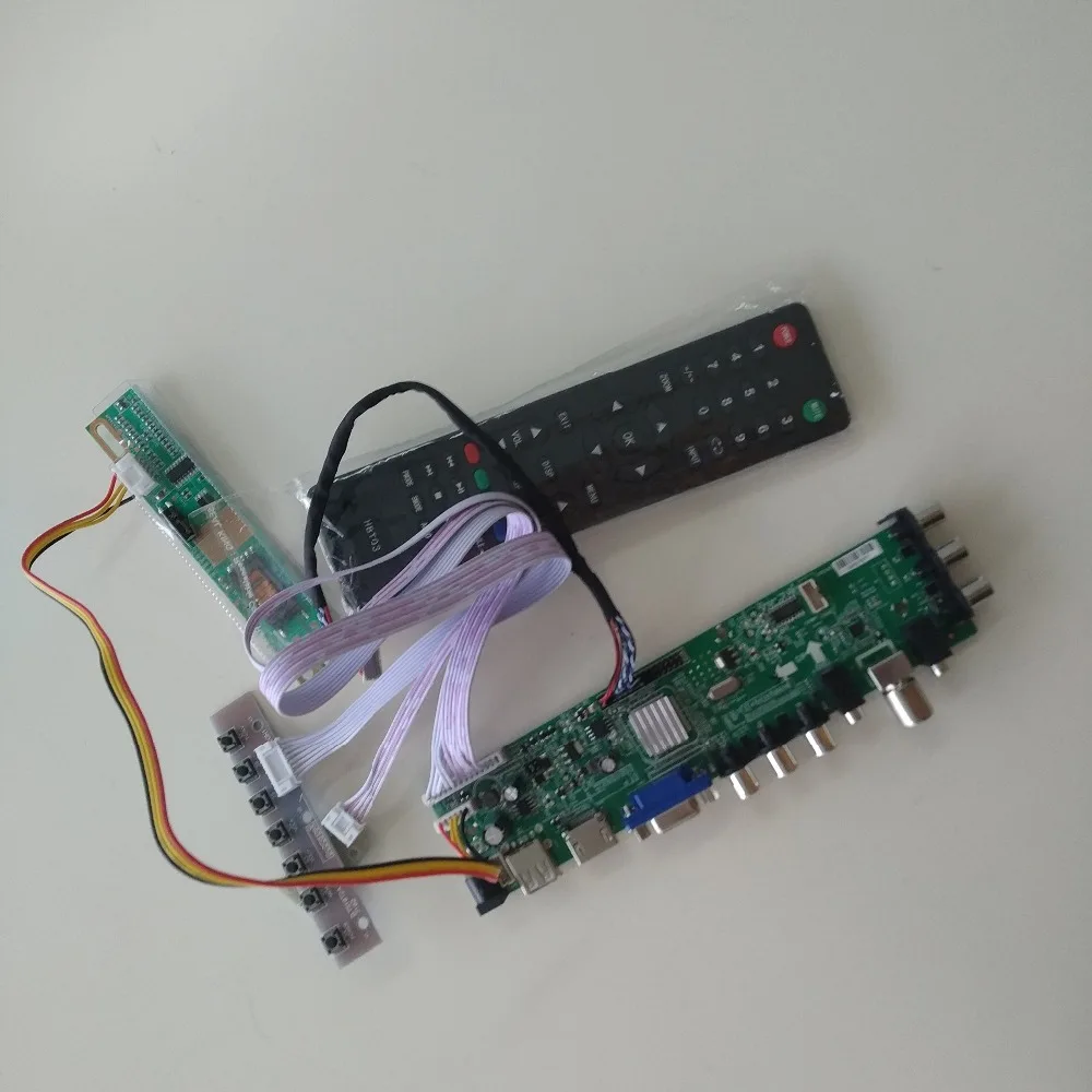 Комплект для LTN154AT07 1 CCFL DVB-T DVB-C 15," 1280X800 ТВ Панель VGA USB AV цифровой контроллер 30pin HDMI lcd