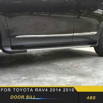 

For Toyota RAV4 2014 Car Styling Door Gate Side Pedal Sill Cover Frame Trim Sticker Exterior Accessories