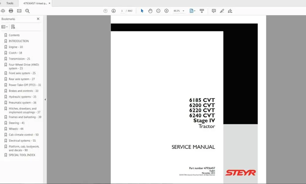 Steyr Tractor Agricultural Service Manual | Автомобили и мотоциклы