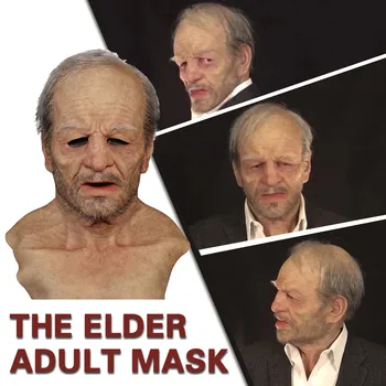 

Another Me-the Elder Halloween Holiday Funny Masks Supersoft Old Man Adult Mask Cosplay Scary Full Head Latex Costume Face Mask