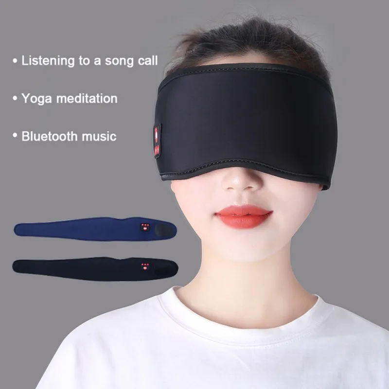 Беспроводная маска для сна для глаз для Bluetooth 5,0, 3D стерео маска для сна для глаз с поддержкой громкой связи