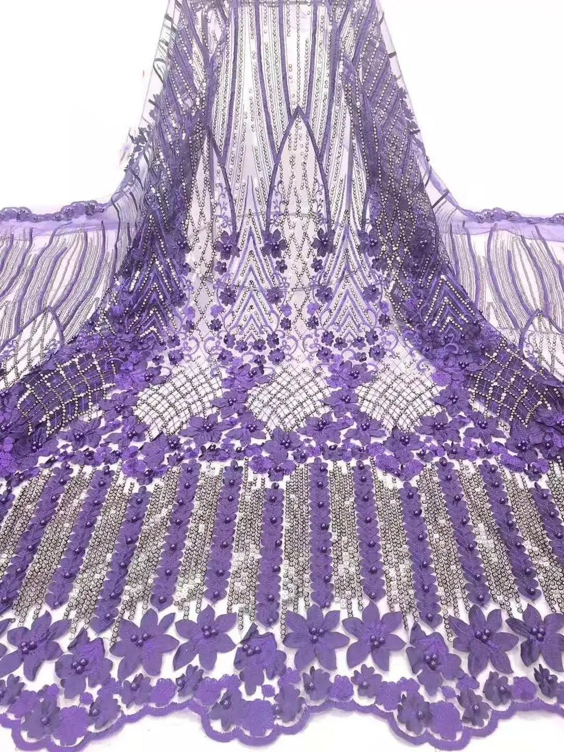 Красивое вечернее платье/свадебный дизайн 3D аппликация бисером вышивка Французский сетчатый кружевной Африканский нигерийский кружевной ткани 5 ярдов