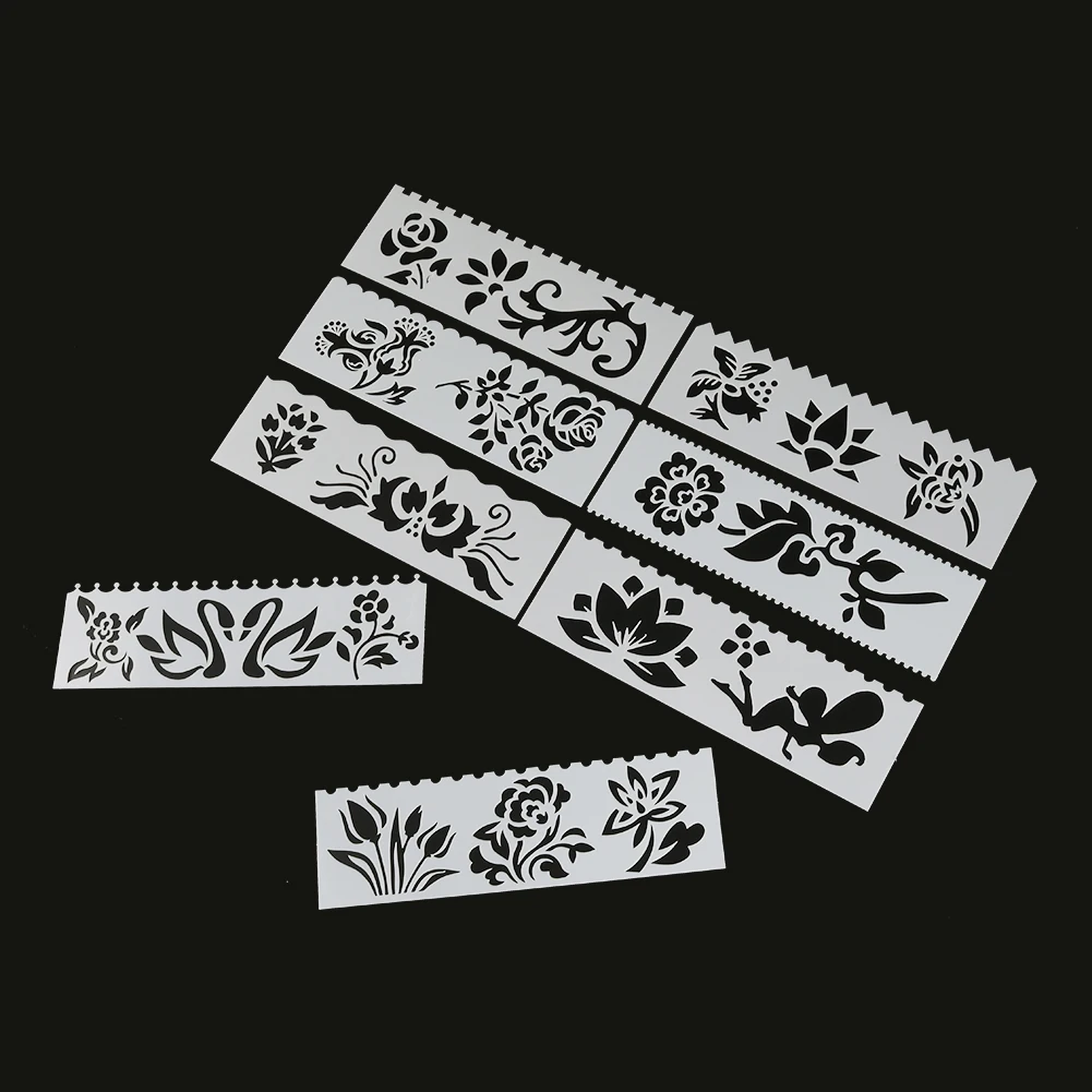 Flower Shaped Painting Template DIY Craft Layering Stencils Painting Scrapbooking Stamping Embossing Album Paper Template 8Pcs