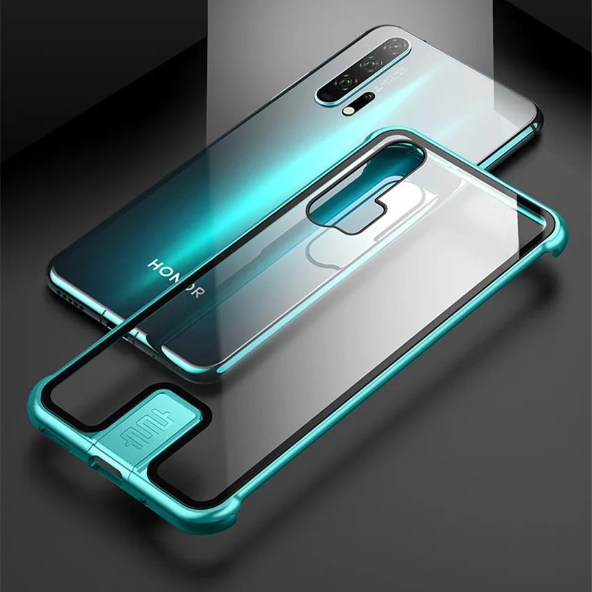R just Borderless металлический каркас чехол для телефона Huawei Honor 20 защитный стеклянная
