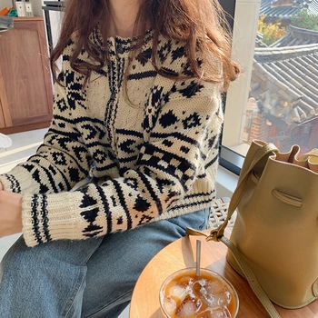 

SHIJIA Korean Chic O-neck Women Sweaters Female Soft Warm Knitting Cardigans Female Thicken boho Open Stitch Jumpers Winter 2020