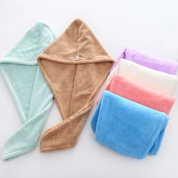 

25cmx65cm Magic Microfiber Hair Fast Drying Dryer Towel Microfiber Shower Cap Bath Wrap Hat Quick Cap Turban Dry for Women