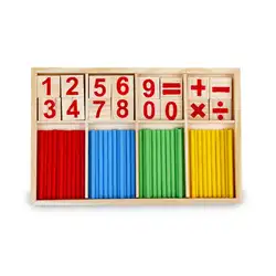 Детские Монтессори Деревянные математические числа игровые джойстики обучающая игрушка Головоломка обучающие средства набор