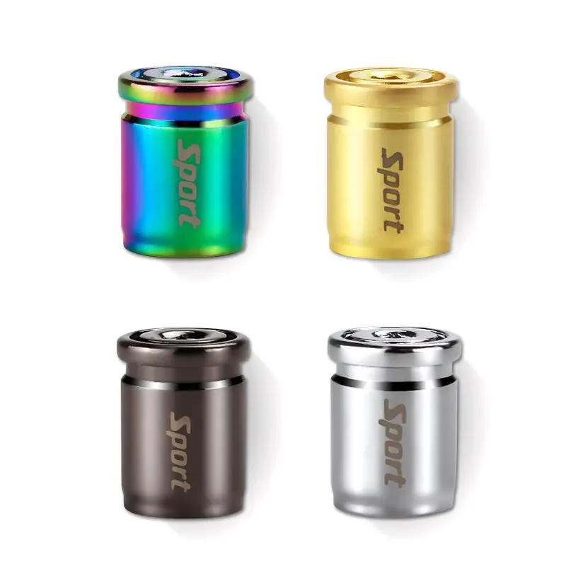 

4 Pcs Sport Emblem TRD badge Wheel Tire Valve Caps For Universal all car Auto decoration Accessories Car Styling