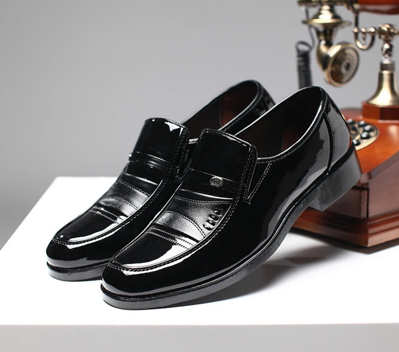 Мужская кожаная обувь мужская повседневная обувь Высокое качество Pu Мужская обувь для вечеринок модные черные мужские оксфорды