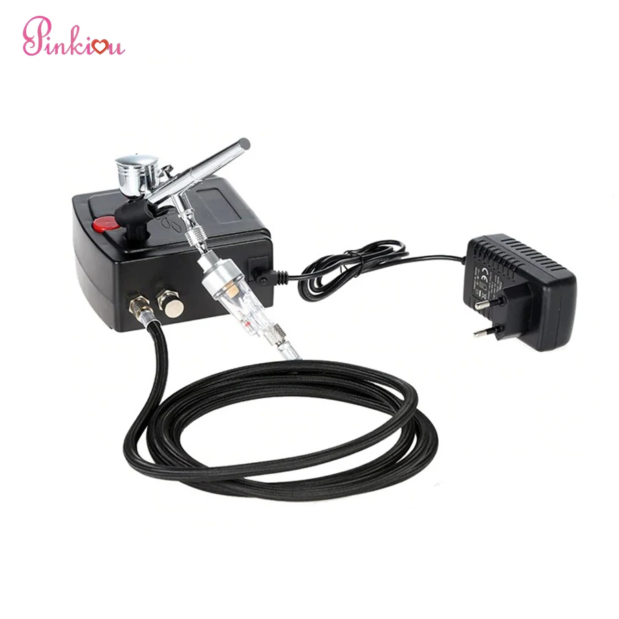 Набор Аэрограф Двойного действия для ногтей с компрессором Pro косметика краска