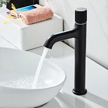 

Basin Faucet Black Painted Bath Water Basin Mixer Tap Bathroom Faucet Hot and Cold Brass Toilet Sink Water Crane Black 855800