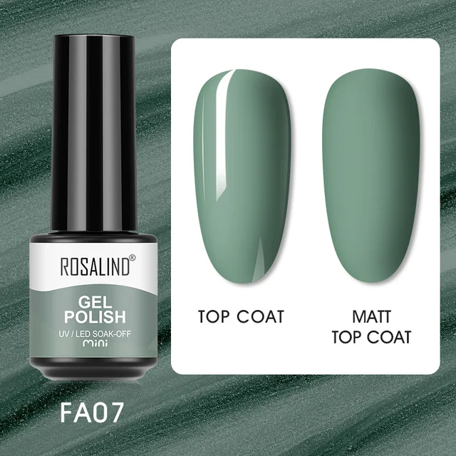 ROSALIND Nail Gel Polish Neon Luminous Hybrid Varnish Manicure Semi Permanent UV Gel Nail Art Base Top Coat Gel Nail Polish New FXA-FA07