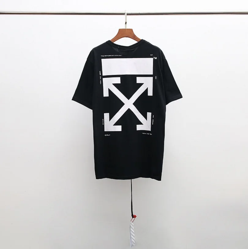 OFF-WHITE/Высококачественная летняя футболка с короткими рукавами и рисунком «целующийся Стрела»