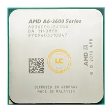 Processeur AMD A6-Series A6-3600 A6 3600 2.1 GHz, Quad Core, prise FM1