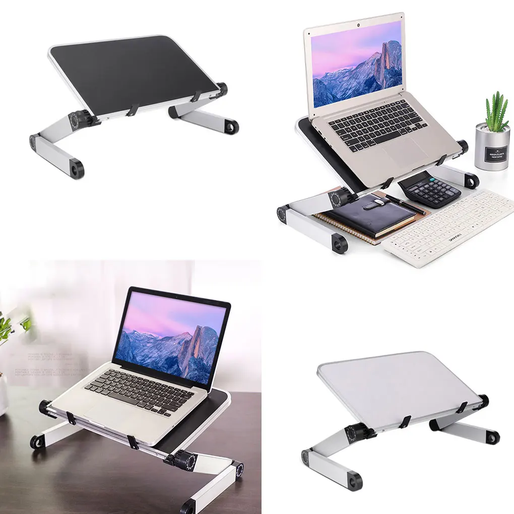 Регулируемый стол для ноутбука складной Эргономичный держатель для планшета из алюминиевого сплава офисная кровать диван стол