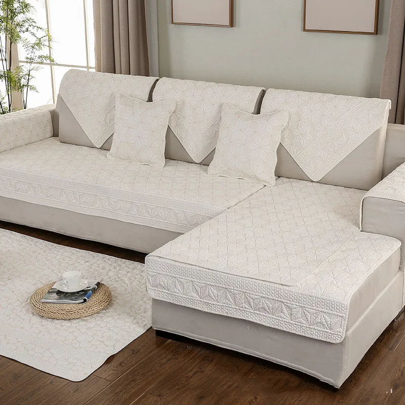 

2019 New Cotton Embroidered Sofa Covers Sofa Towel Kawaii Floral Printing Sofa Cover Towels Slipcovers Home Textile Cushions
