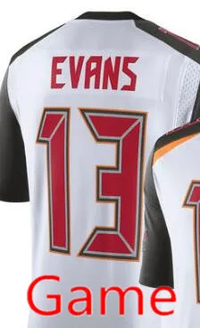 Мужские Джерси#3 Jameis Winston 13 Mike Evans 28 Vernon Hargreaves 22 Doug Martin Vapor Untouchable Limited футбольные майки - Цвет: Game Jersey